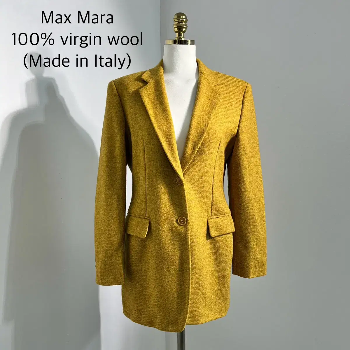 Max Mara 막스마라 울 100% 보카시 자켓